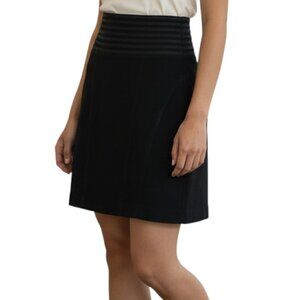 BEBE Black Stretchy High Waist Lined Mini Skirt with Back Zipper- Size 0